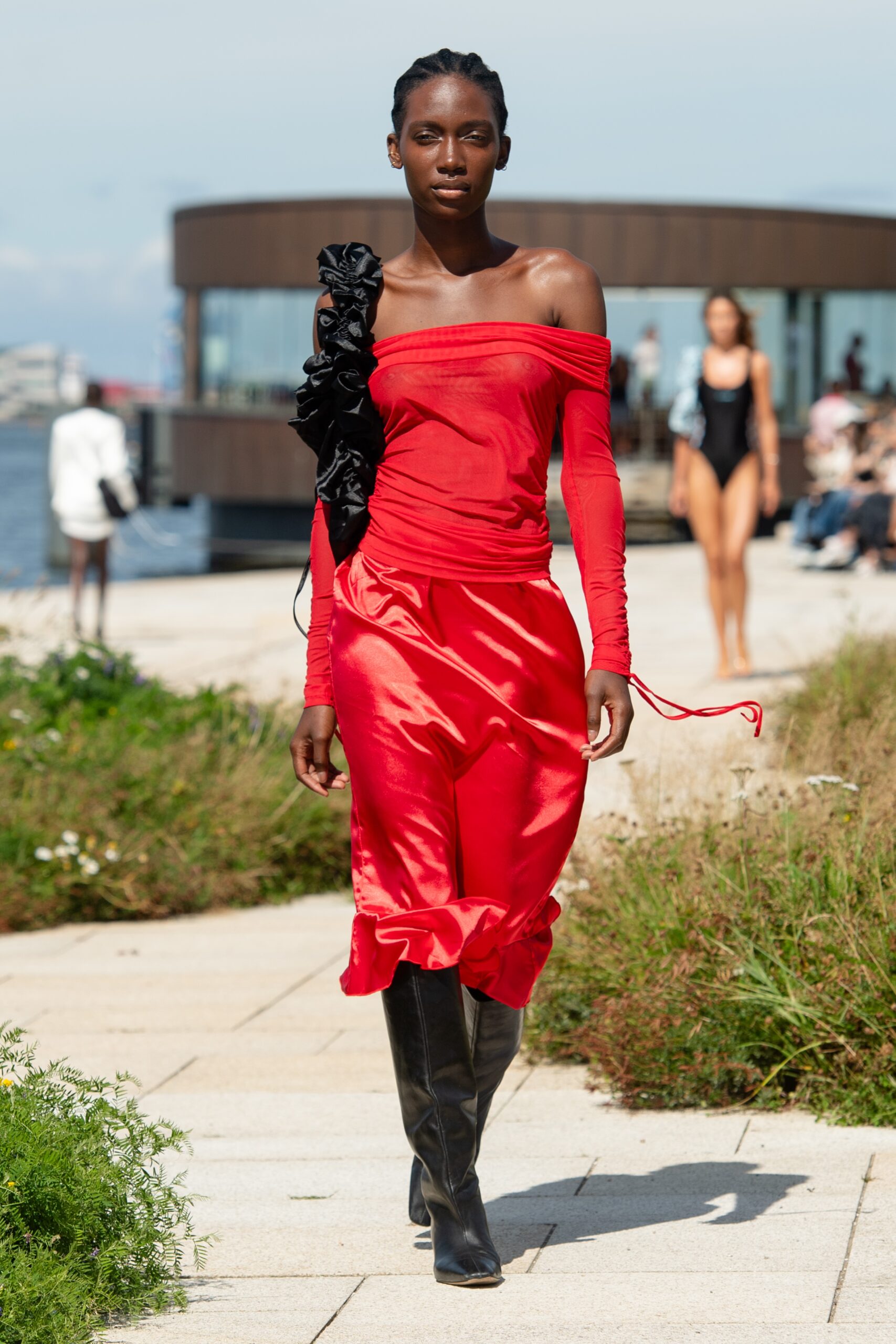 Model wearing OpéraSport SS25 during Copenhagen Fashion Week