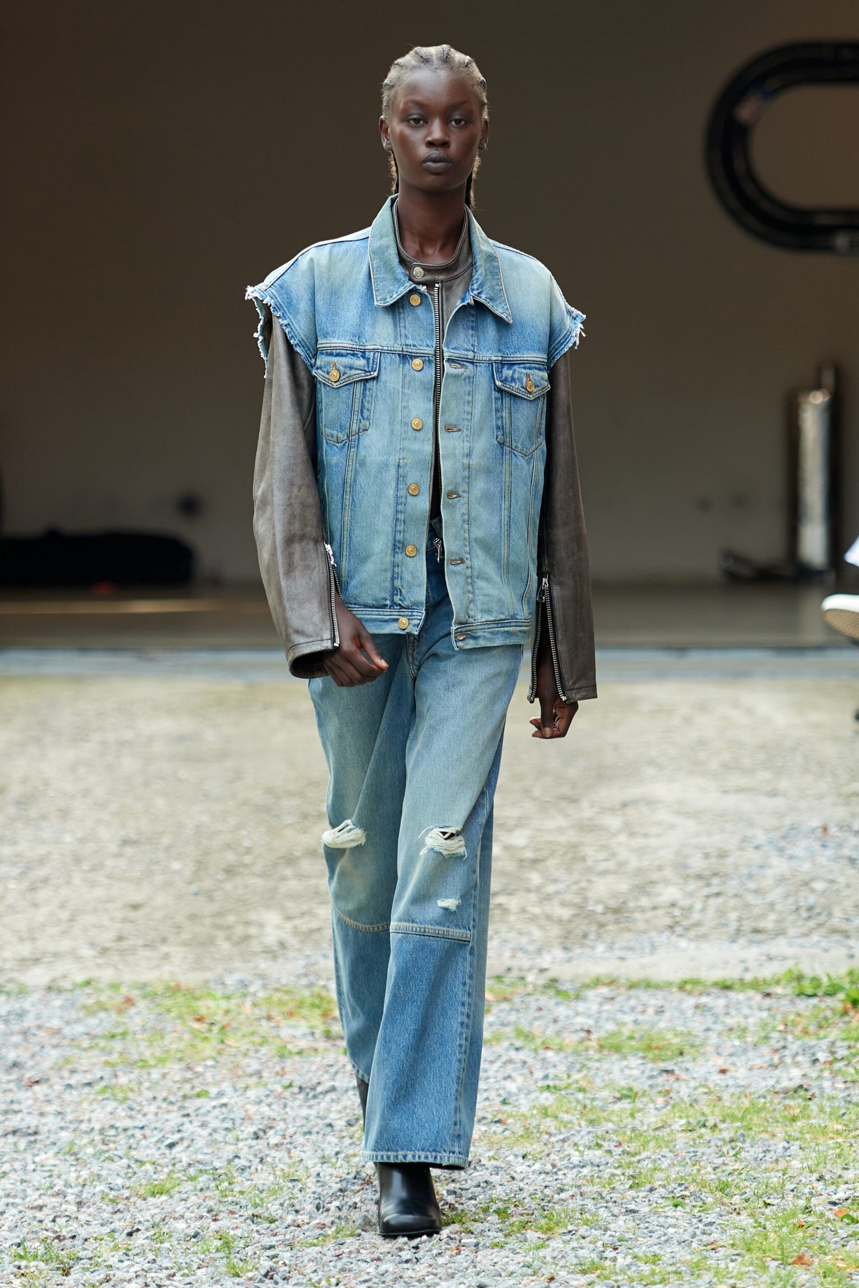 Model wearing Won Hundred SS25 during Copenhagen Fashion Week