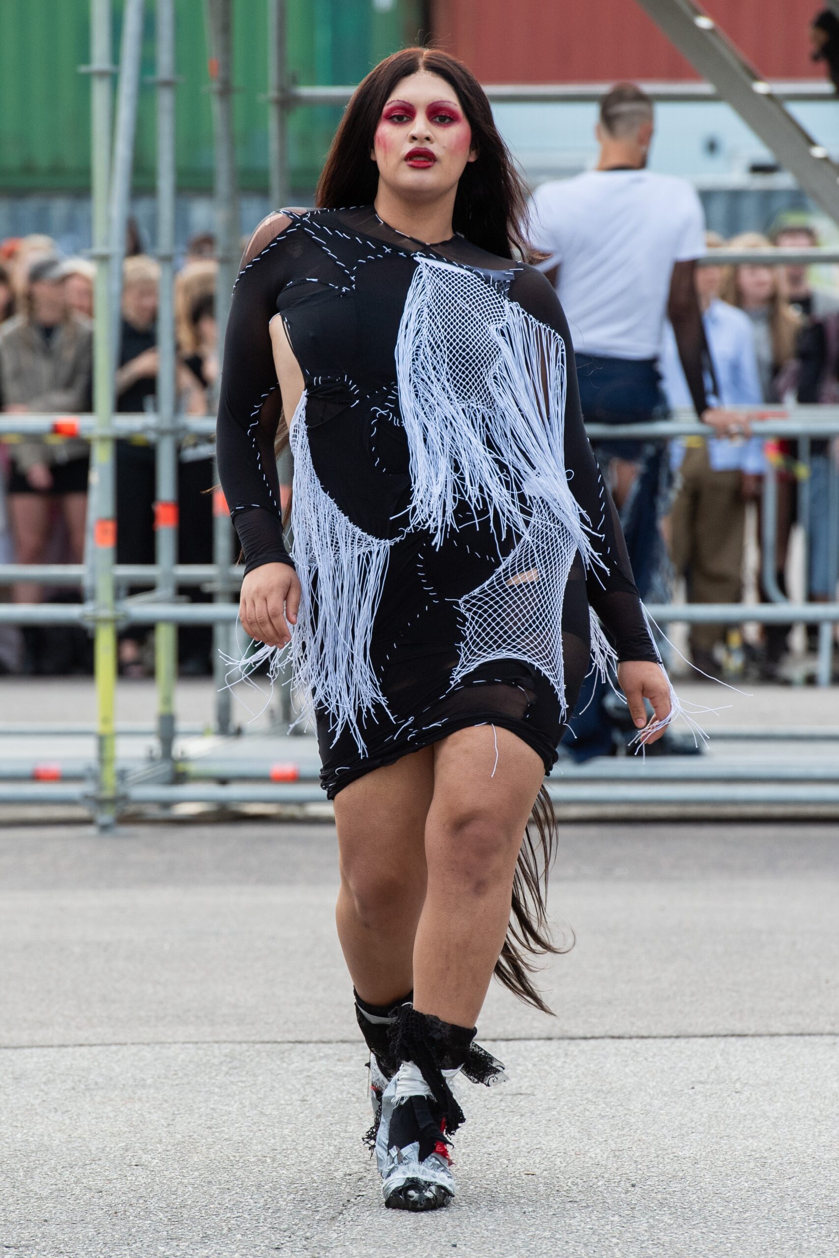 Model wearing Alectra Rothschild/Masculina SS25 during Copenhagen Fashion Week