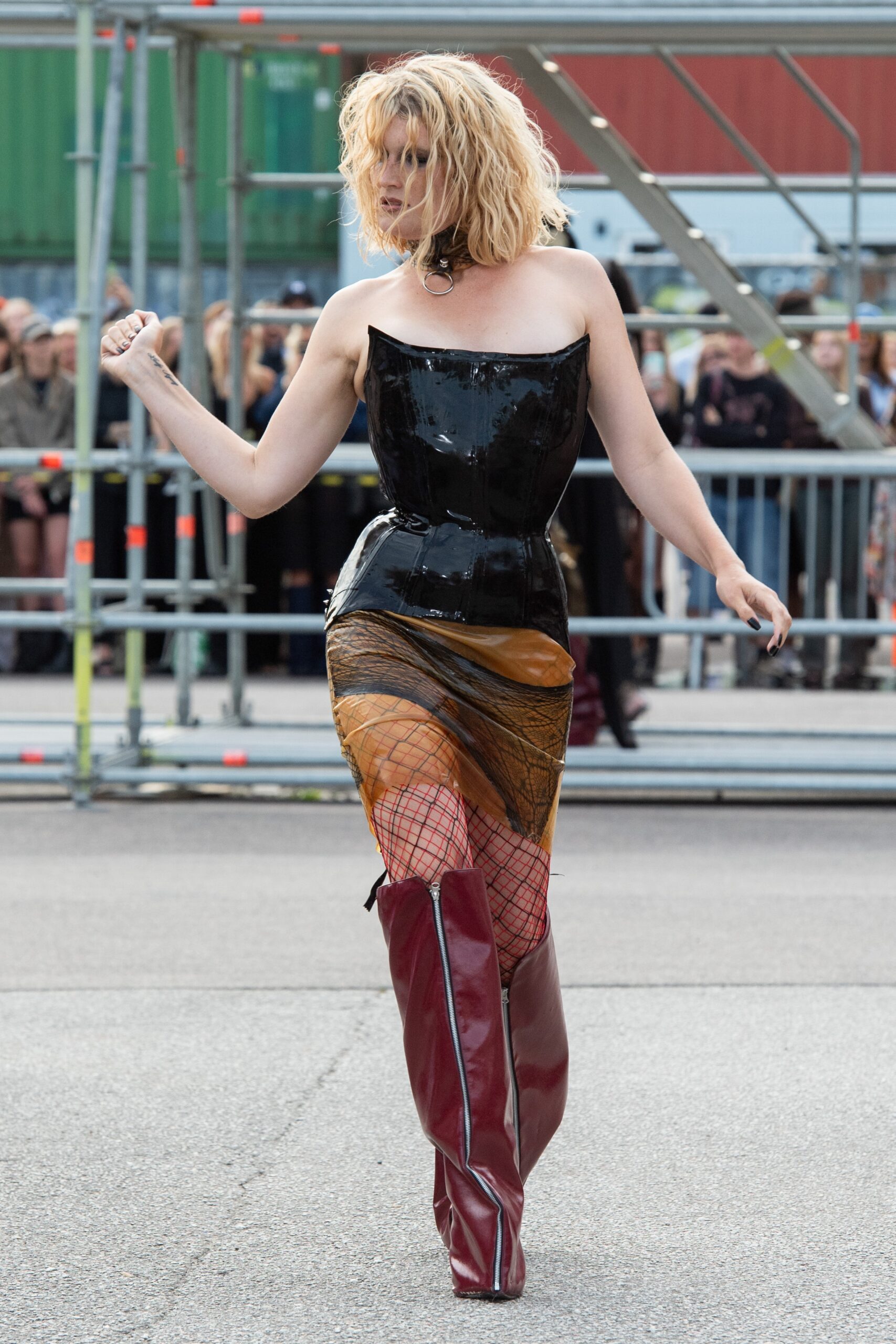 Model wearing Alectra Rothschild/Masculina SS25 during Copenhagen Fashion Week