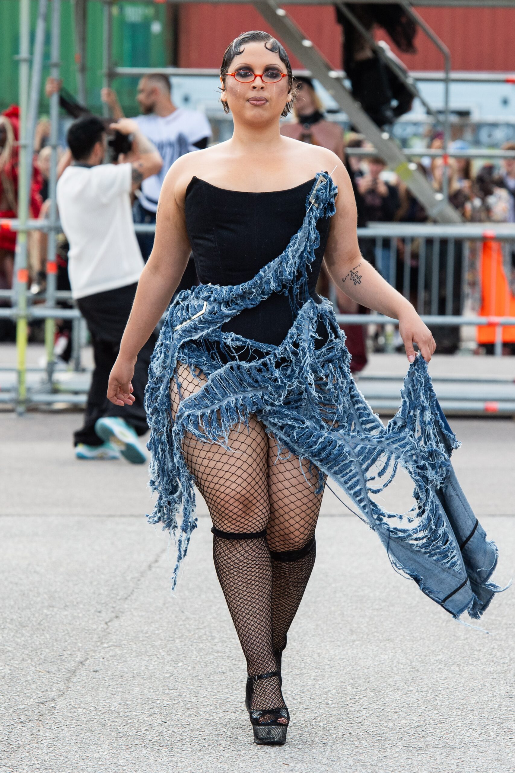 Model wearing Alectra Rothschild/Masculina SS25 during Copenhagen Fashion Week