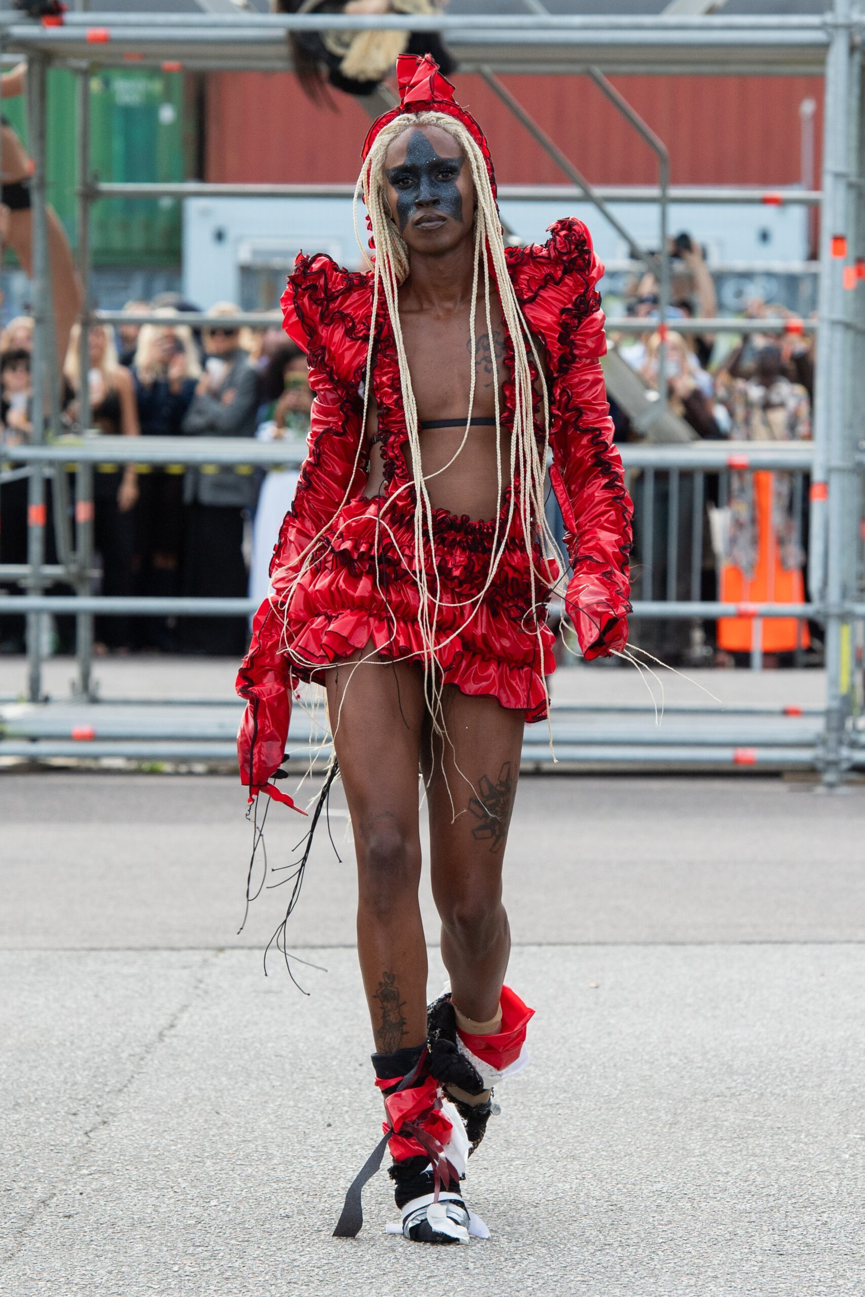 Model wearing Alectra Rothschild/Masculina SS25 during Copenhagen Fashion Week