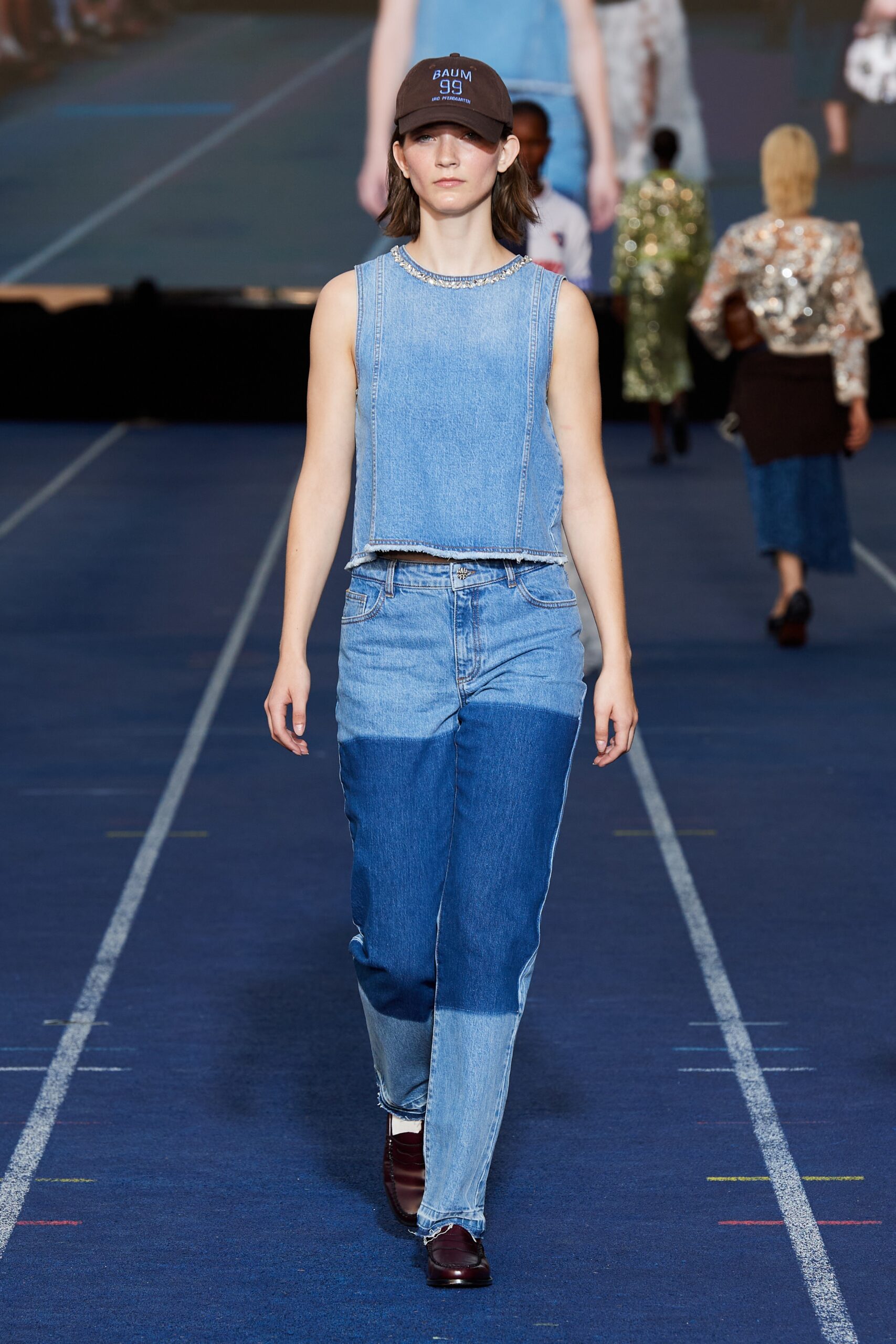 Model wearing Baum und Pferdgarten SS25 during Copenhagen Fashion Week