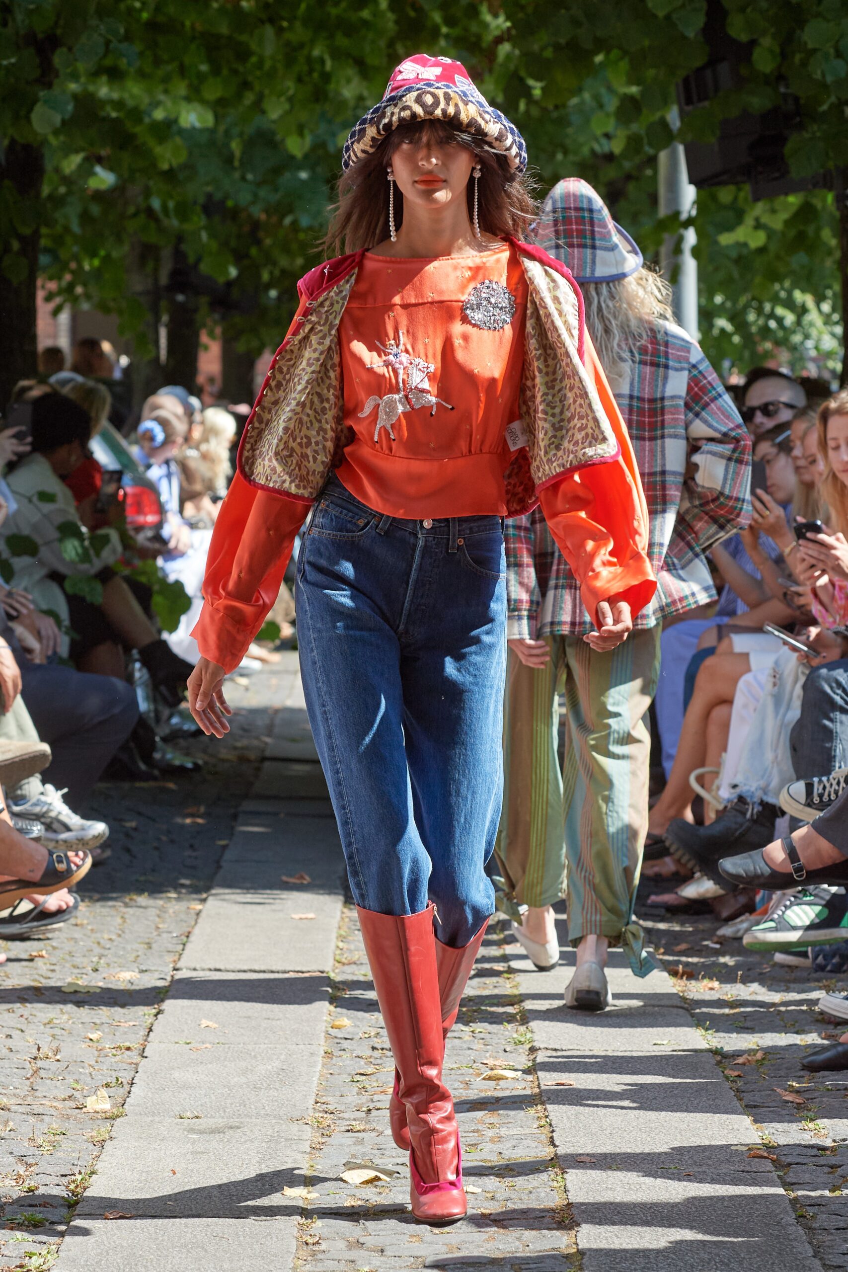 Model wearing Caro Editions SS25 during Copenhagen Fashion Week