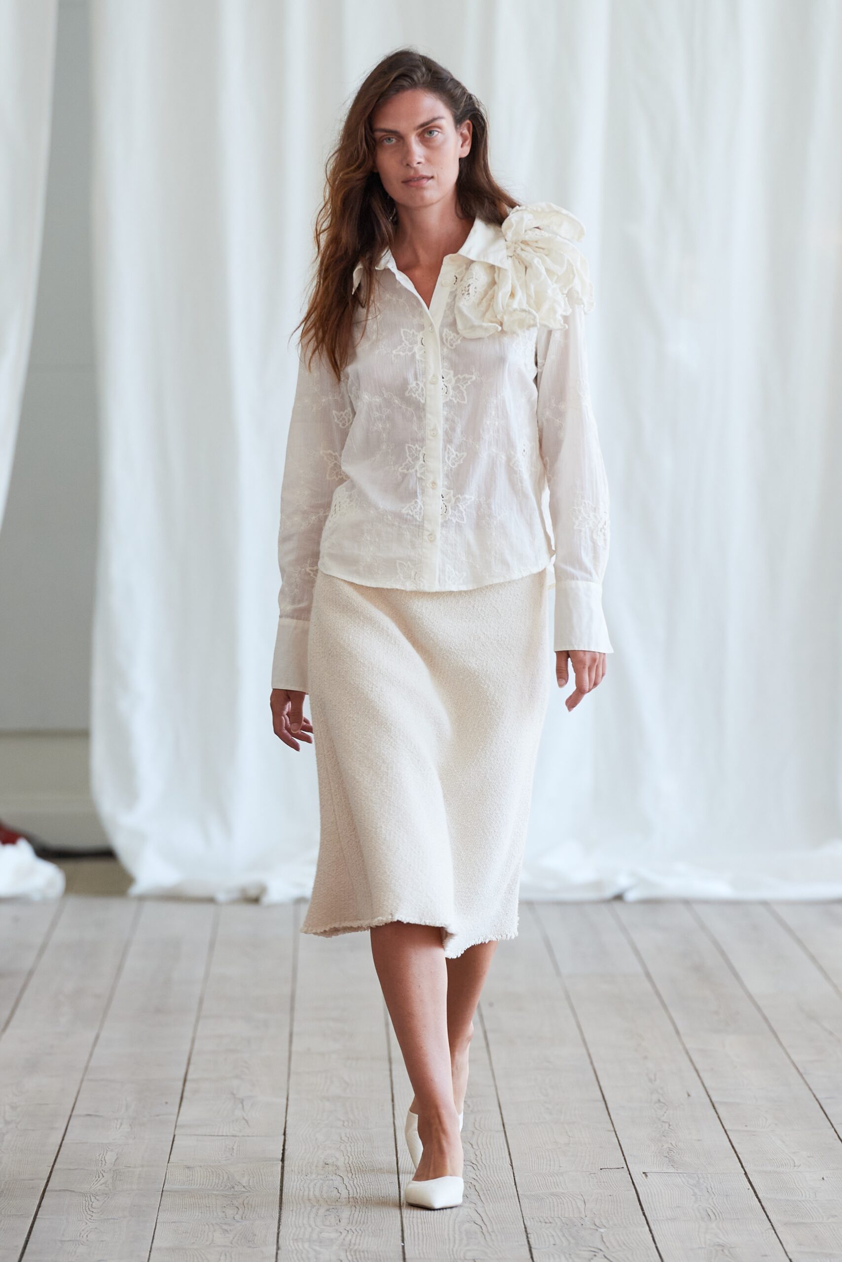 Model wearing Skall Studio SS25 during Copenhagen Fashion Week