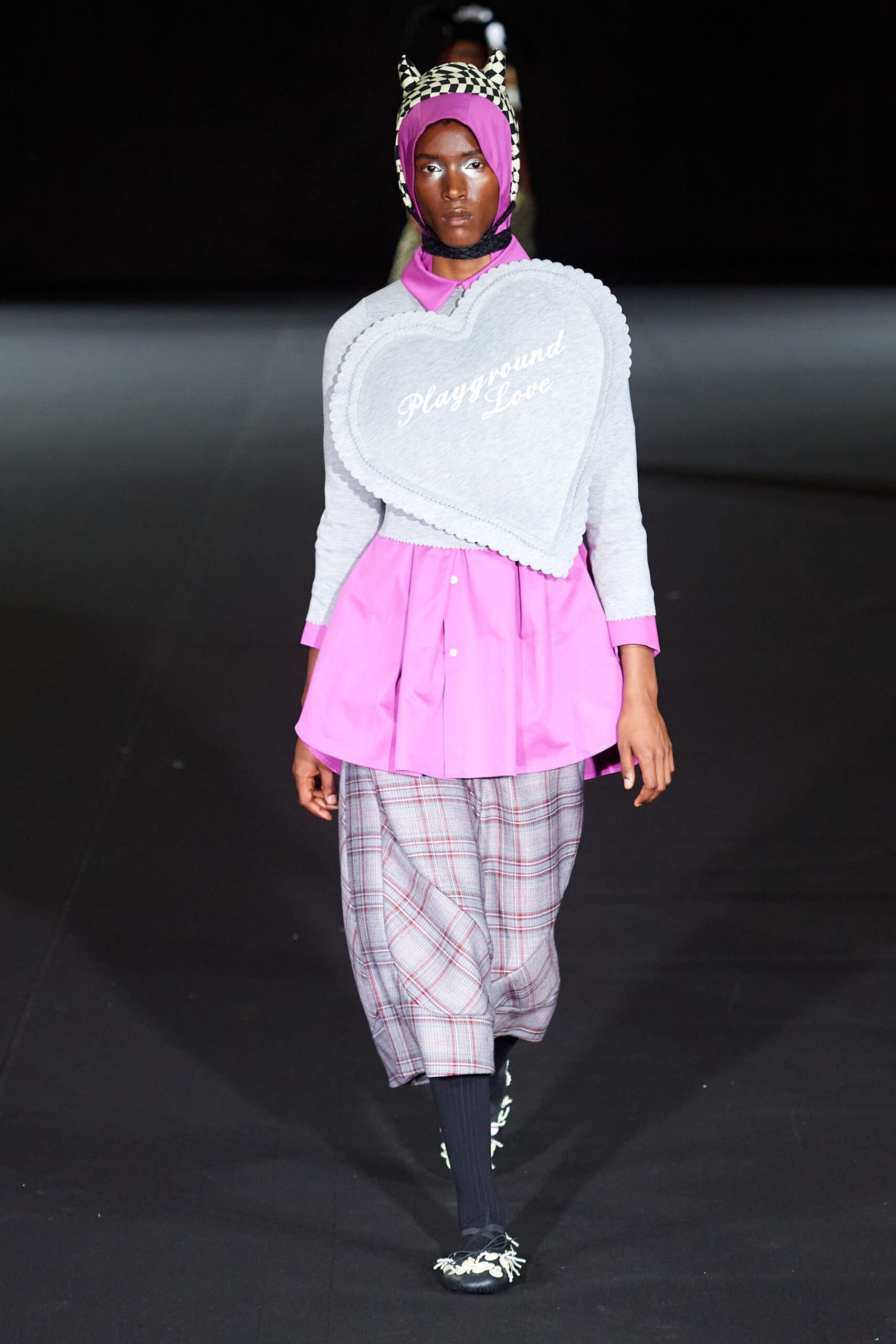 Model wearing The Royal Danish Academy during Copenhagen Fashion Week SS25