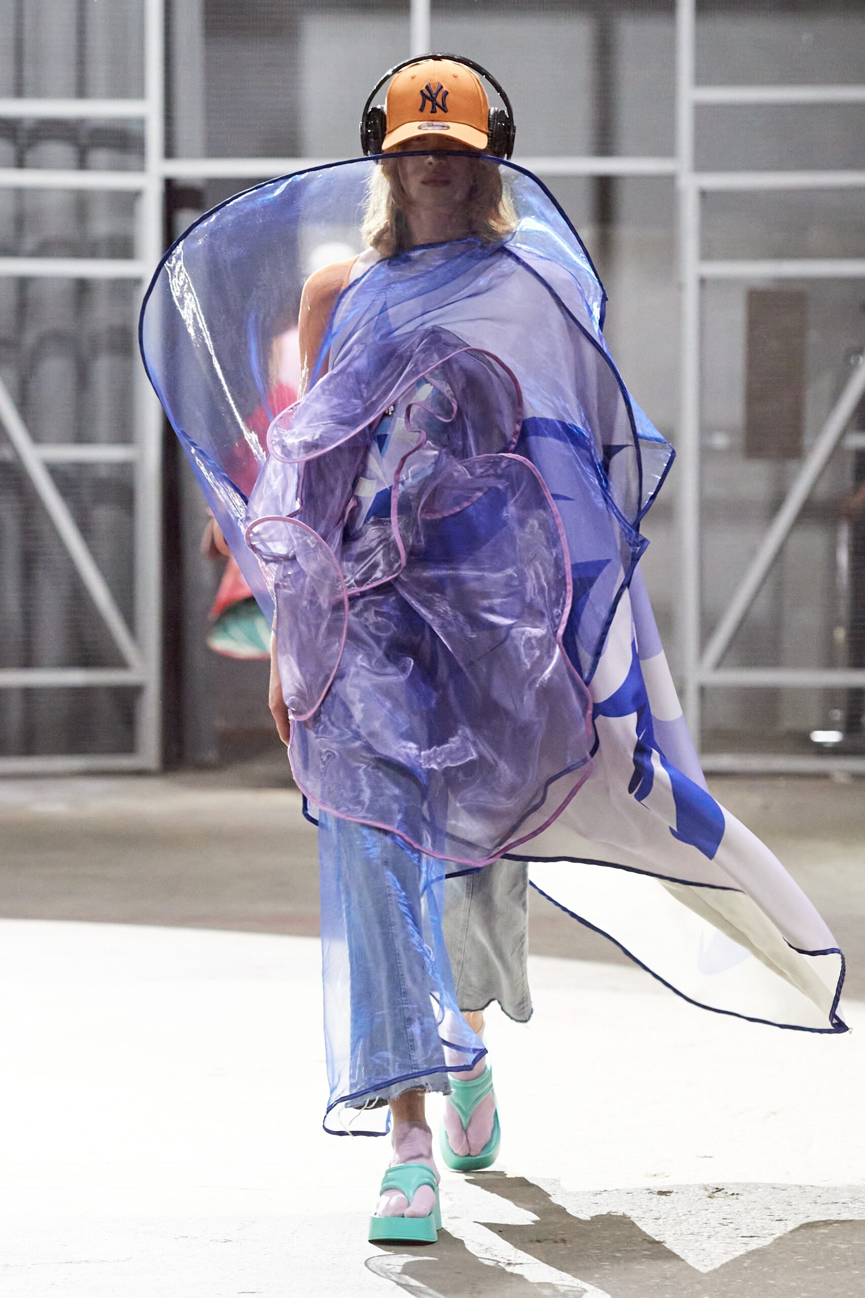 Model wearing a design from Swedish School of Textiles during Copenhagen Fashion Week SS25