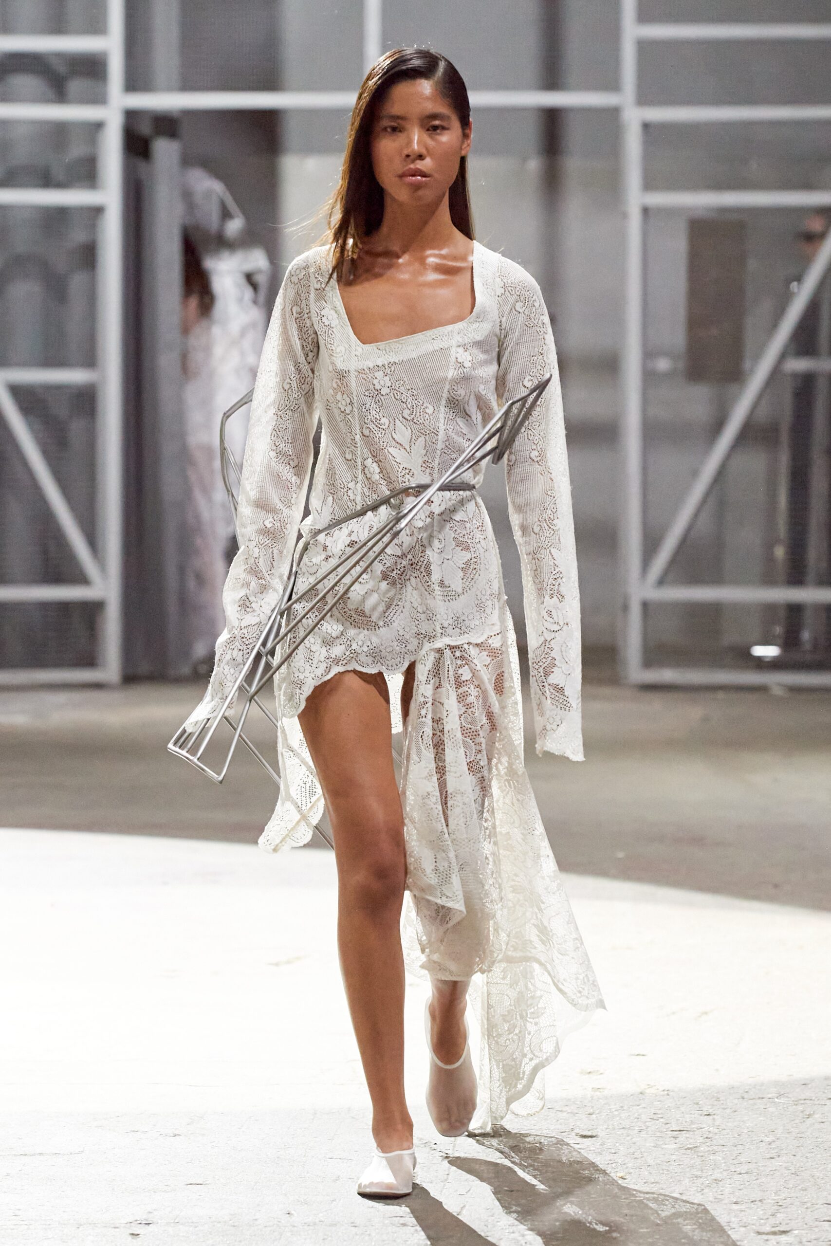 Model wearing a design from Swedish School of Textiles during Copenhagen Fashion Week SS25