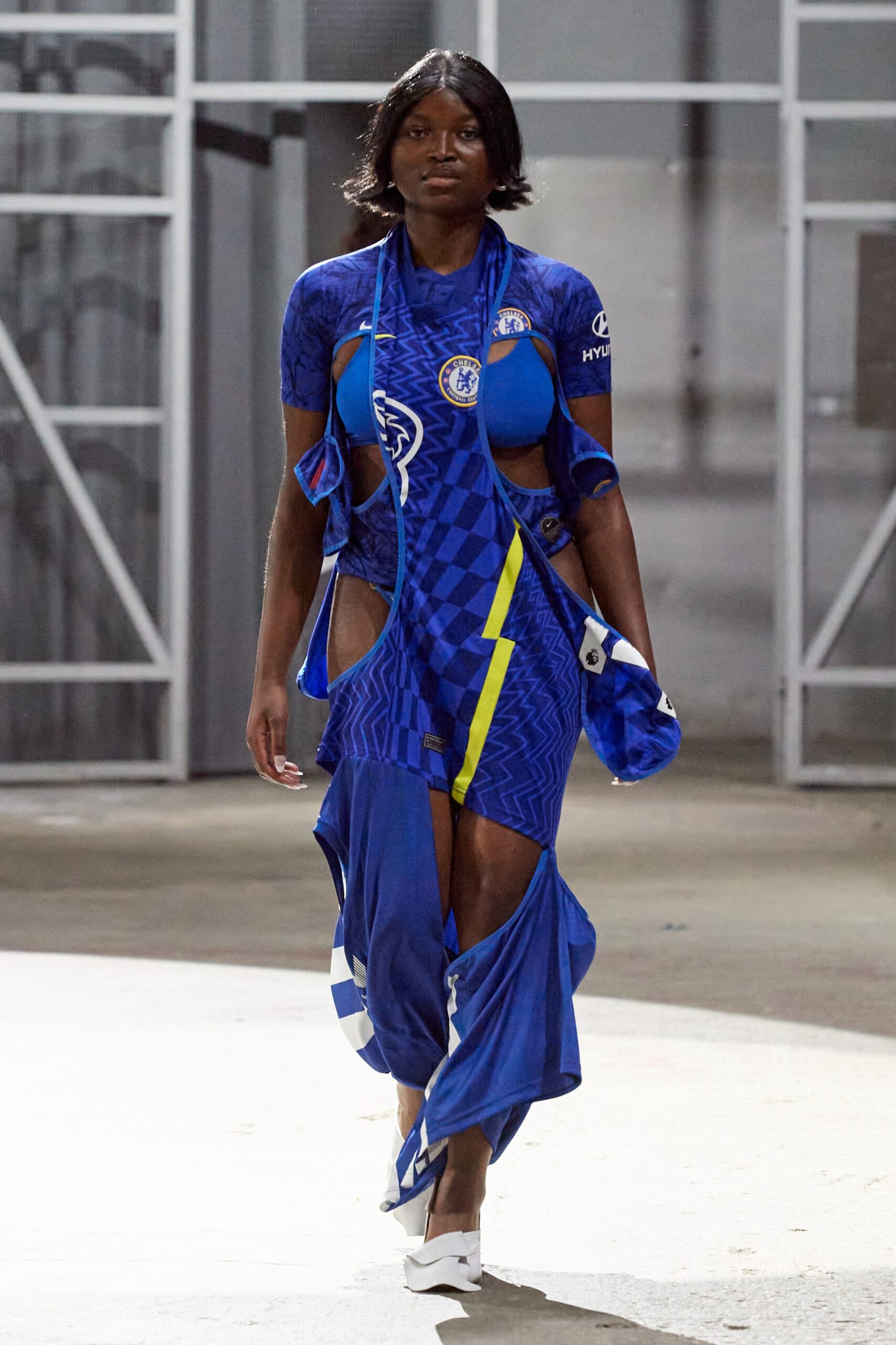 Model wearing a design from Swedish School of Textiles during Copenhagen Fashion Week SS25