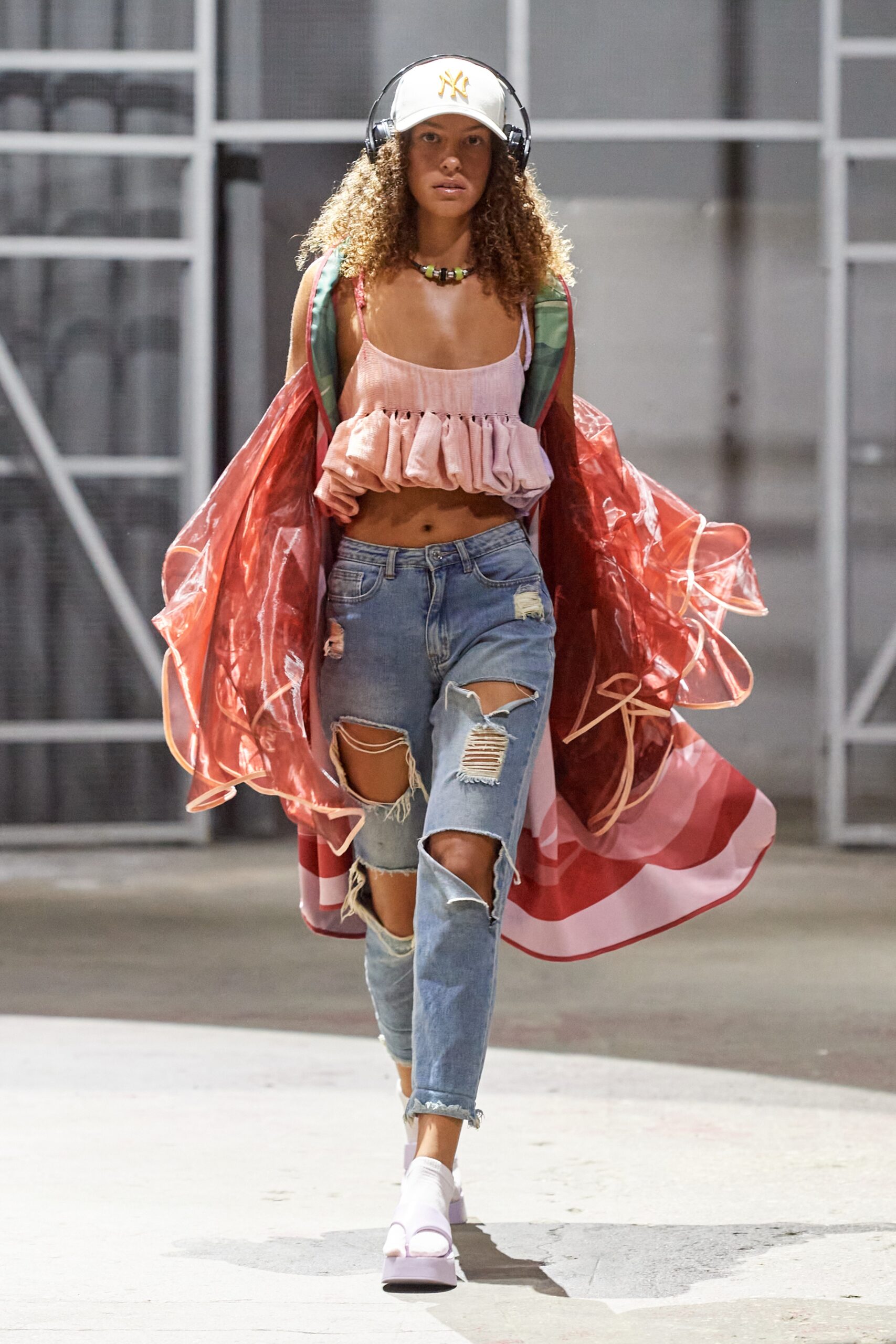 Model wearing a design from Swedish School of Textiles during Copenhagen Fashion Week SS25