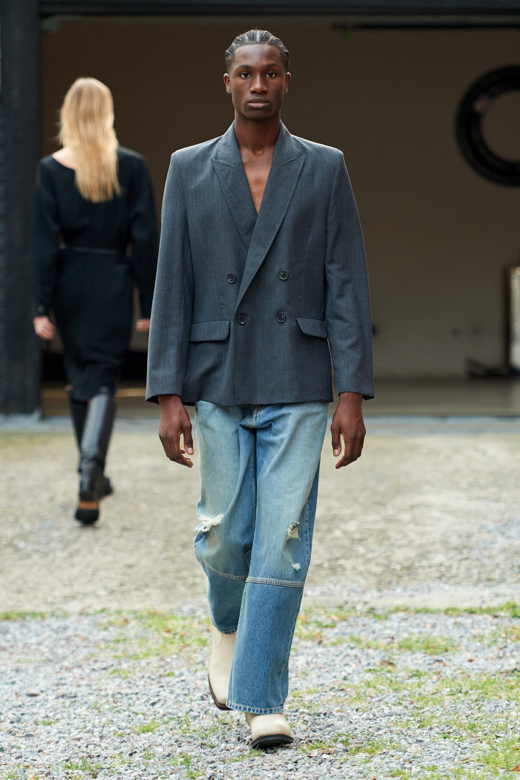 Model wearing Won Hundred SS25 during Copenhagen Fashion Week