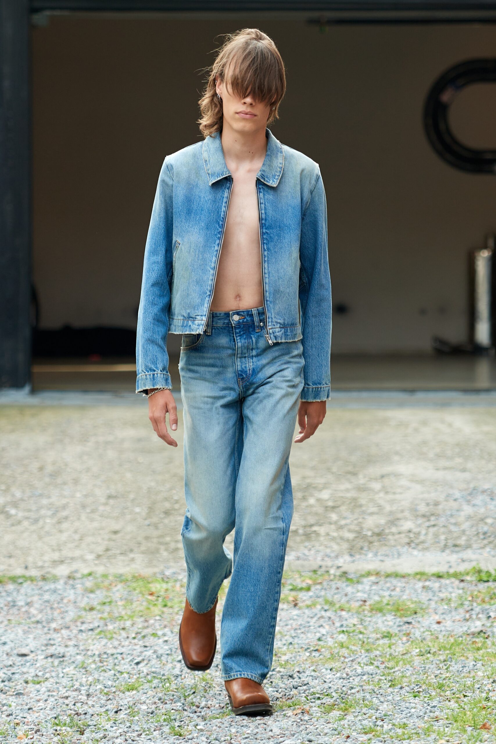 Model wearing Won Hundred SS25 during Copenhagen Fashion Week