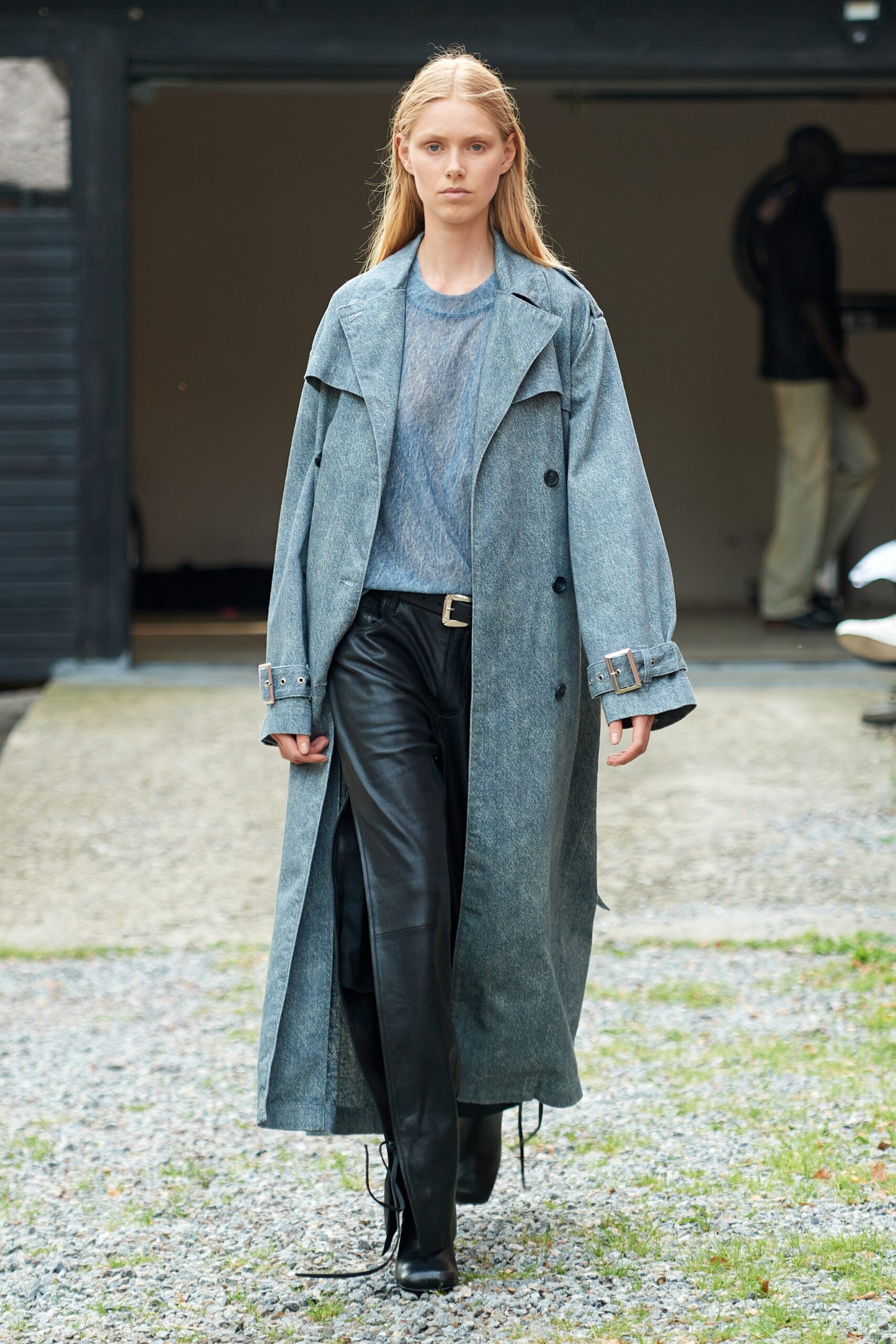 Model wearing Won Hundred SS25 during Copenhagen Fashion Week